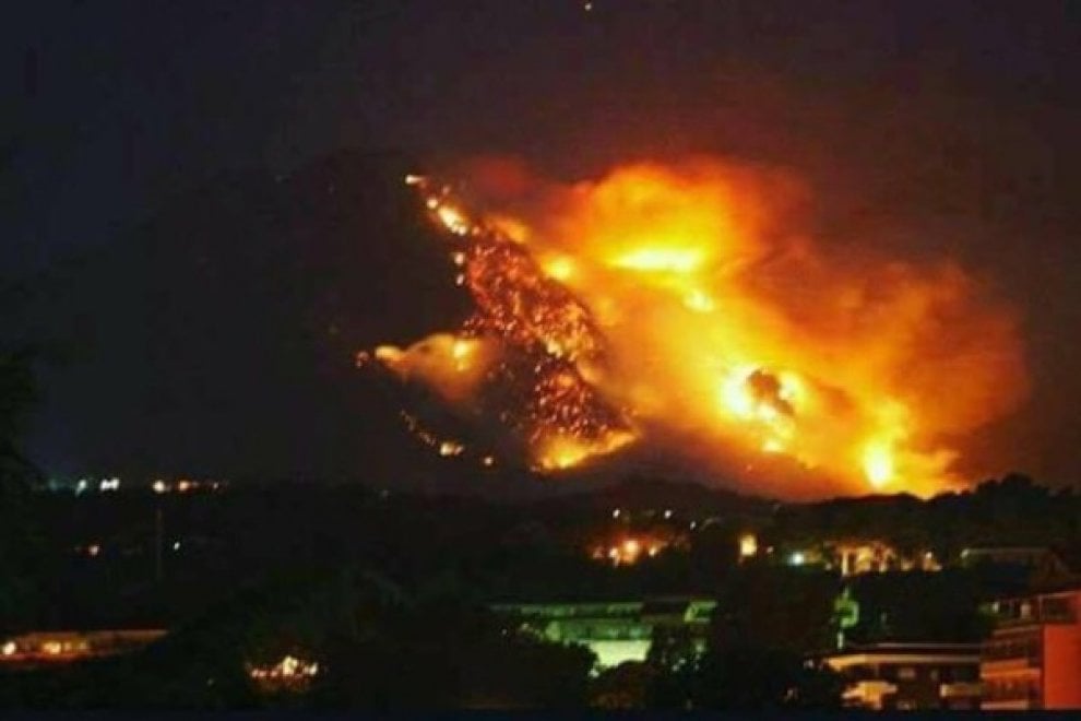 Incendio sul Monte Morrone